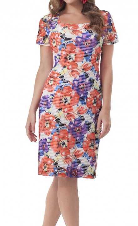 Allison SS20 - Purple & Orange Floral Dress